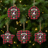 Roxburgh District Tartan Crest Christmas Ceramic Ornament
